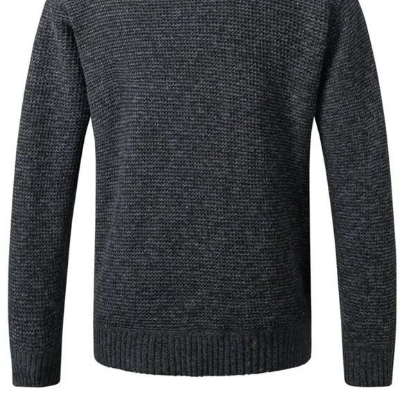 Black Mens Quilted Cardigan - Picture 4 of 7